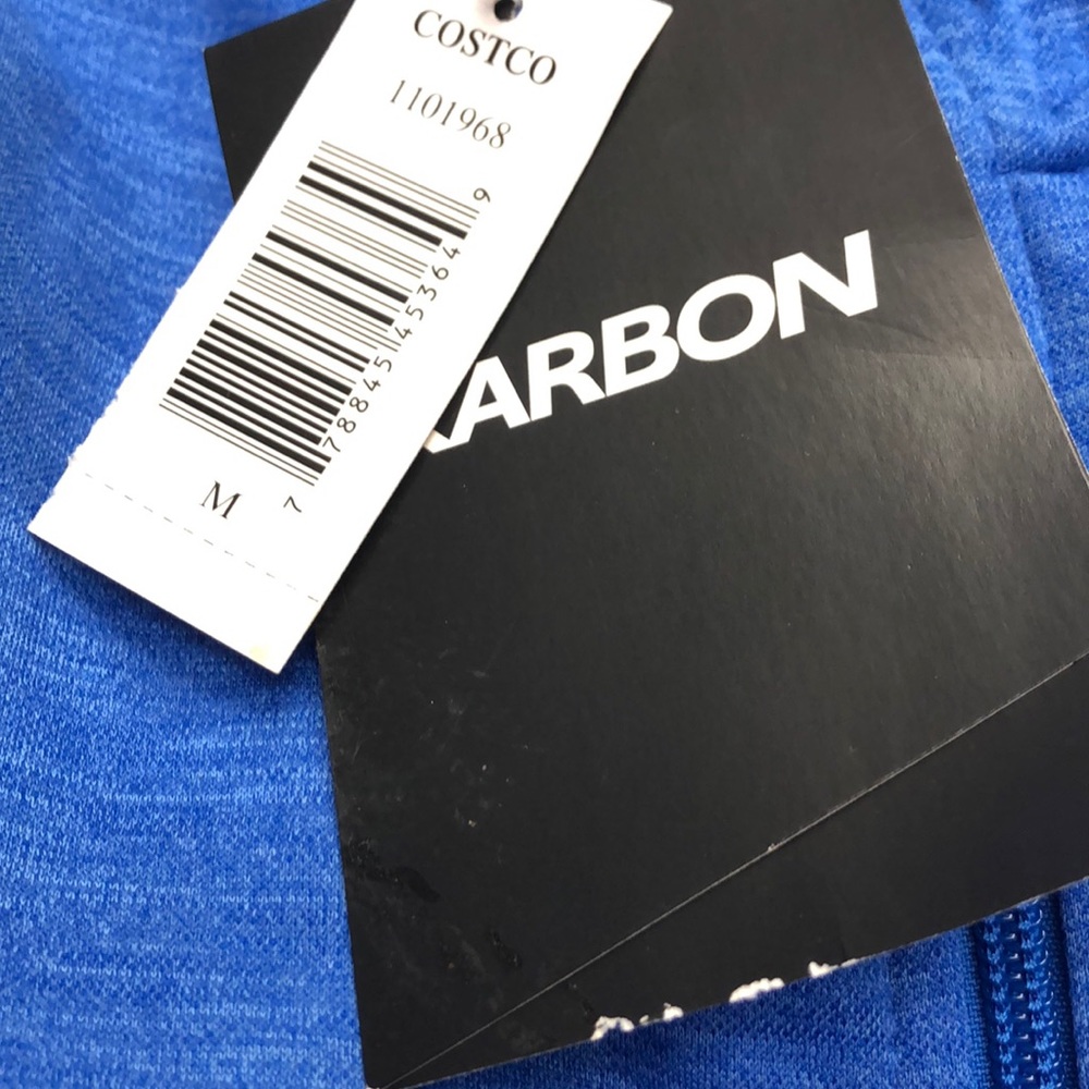 2 KARBON Mens Full Zip Hoodie in Blue New With Tags - Picture 2 of 3
